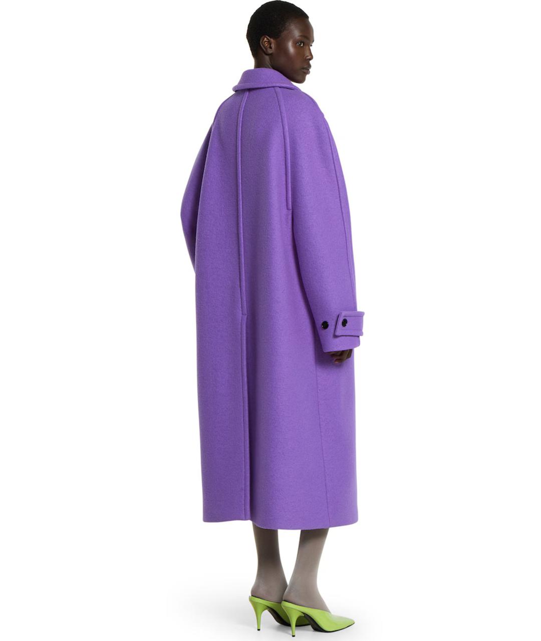 GUCCI Фиолетовое шерстяное пальто, фото 4