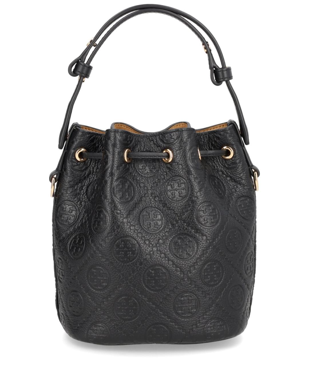 TORY BURCH Черная кожаная сумка с короткими ручками, фото 3