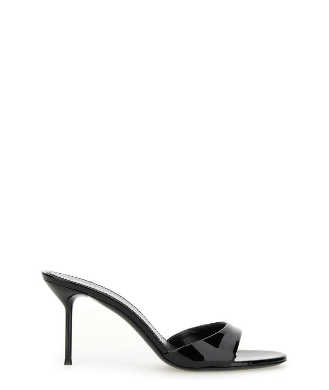 PARIS TEXAS Черные кожаные мюли, фото 1