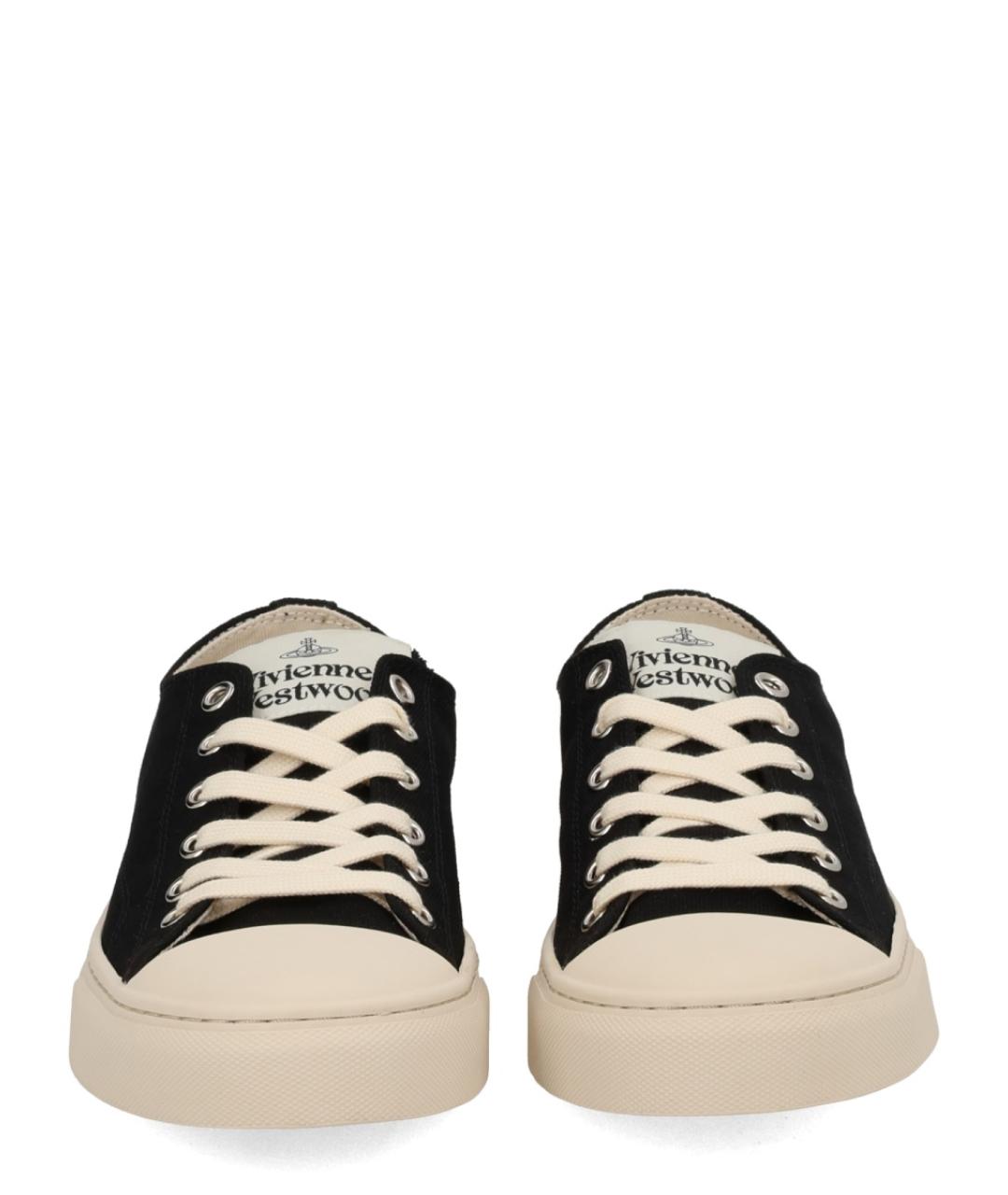 VIVIENNE WESTWOOD Черные текстильные кеды, фото 3
