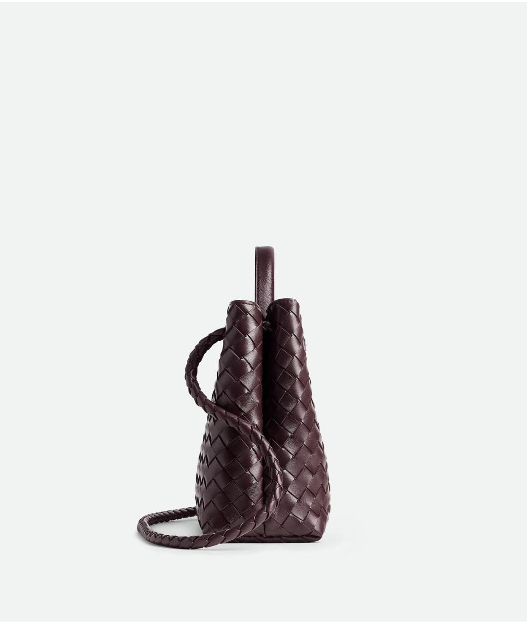 BOTTEGA VENETA Бордовая кожаная сумка тоут, фото 3