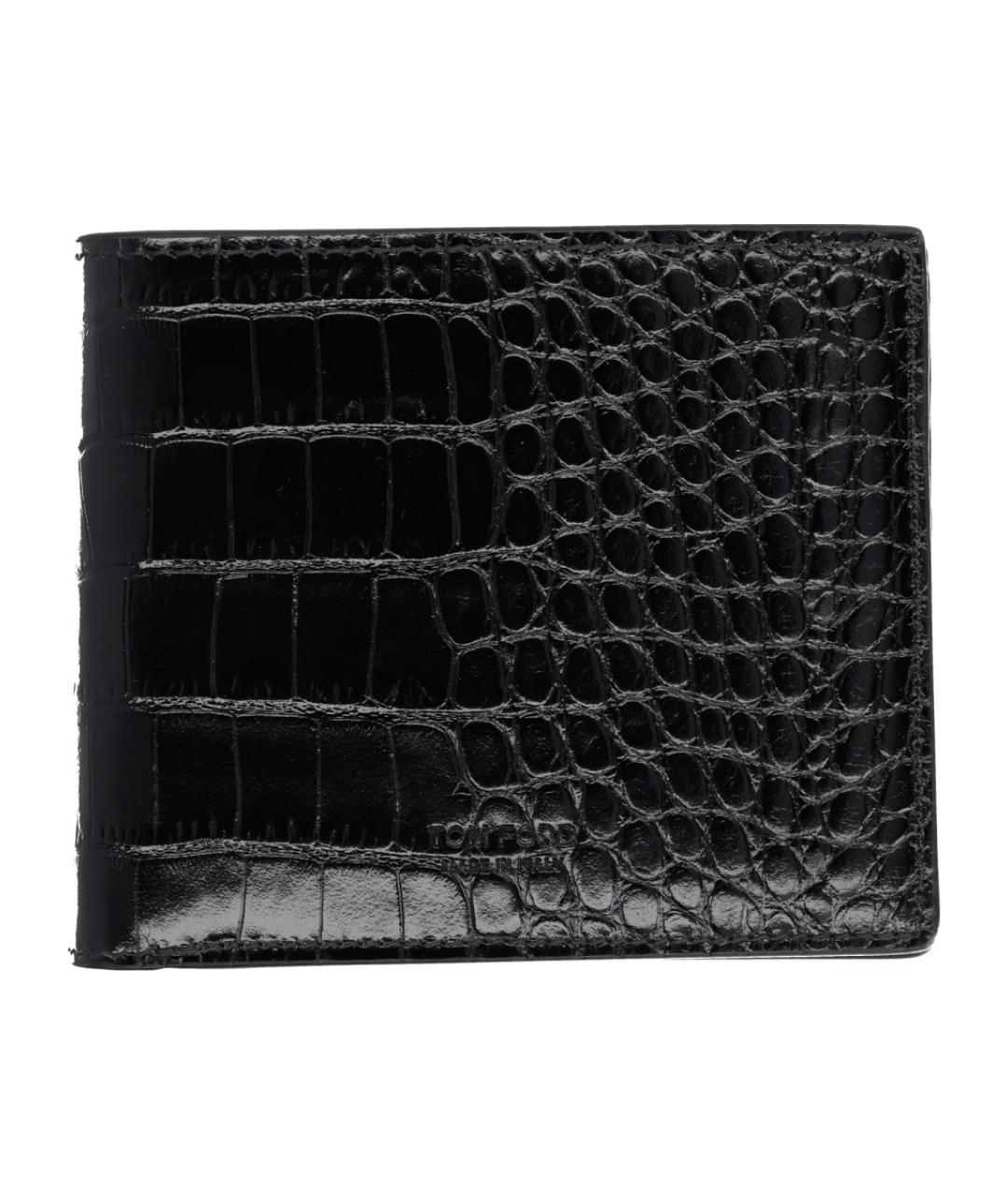 TOM FORD Черный кожаный кошелек, фото 1