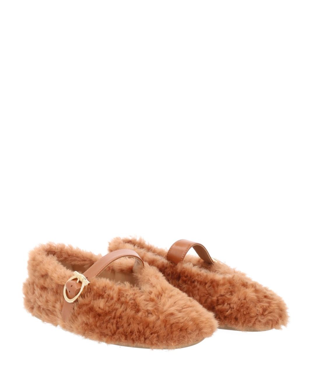 FERRAGAMO Коричневые балетки, фото 2