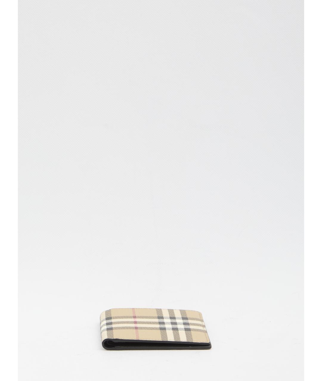 BURBERRY Бежевый кожаный кошелек, фото 5