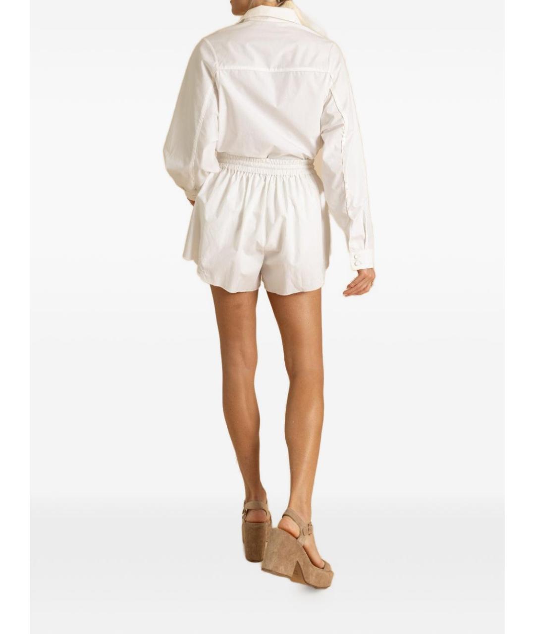 ZIMMERMANN Белые хлопковые шорты, фото 3
