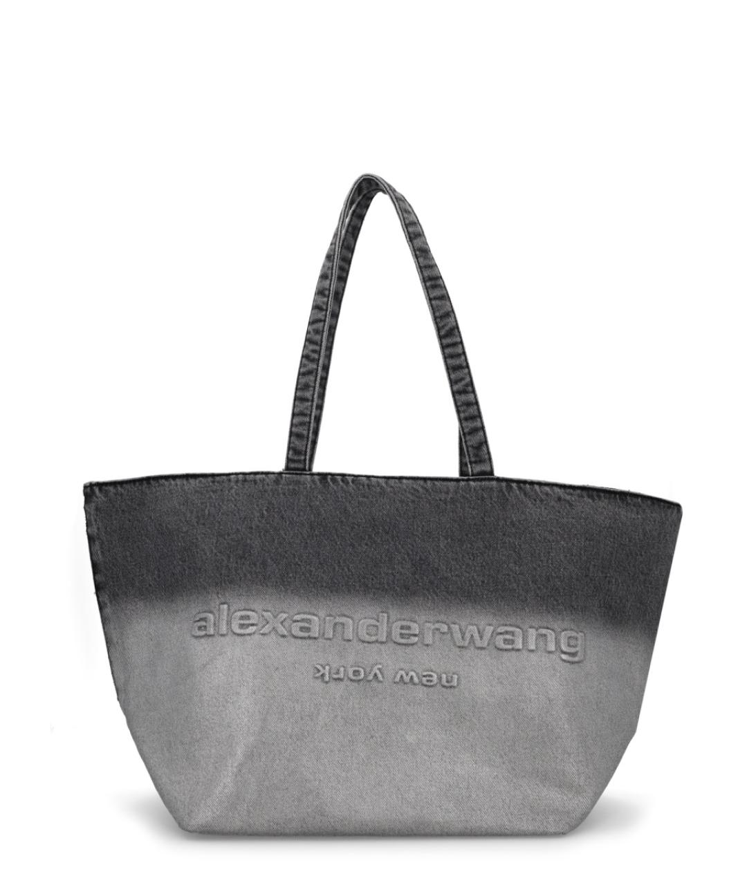 ALEXANDER WANG Серая тканевая сумка тоут, фото 1