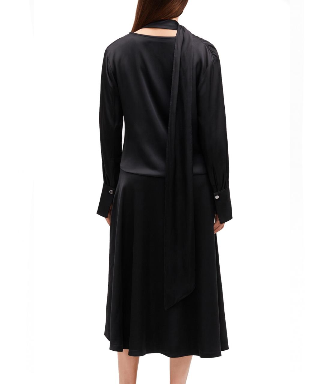 GANNI Черное вискозное повседневное платье, фото 3