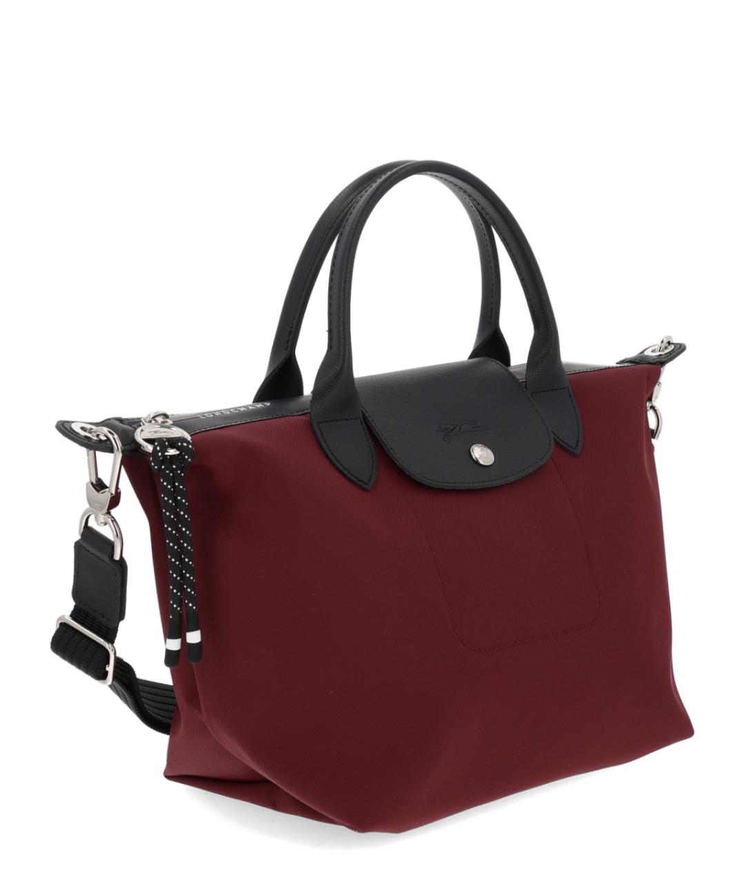 LONGCHAMP Бордовая синтетическая сумка тоут, фото 3
