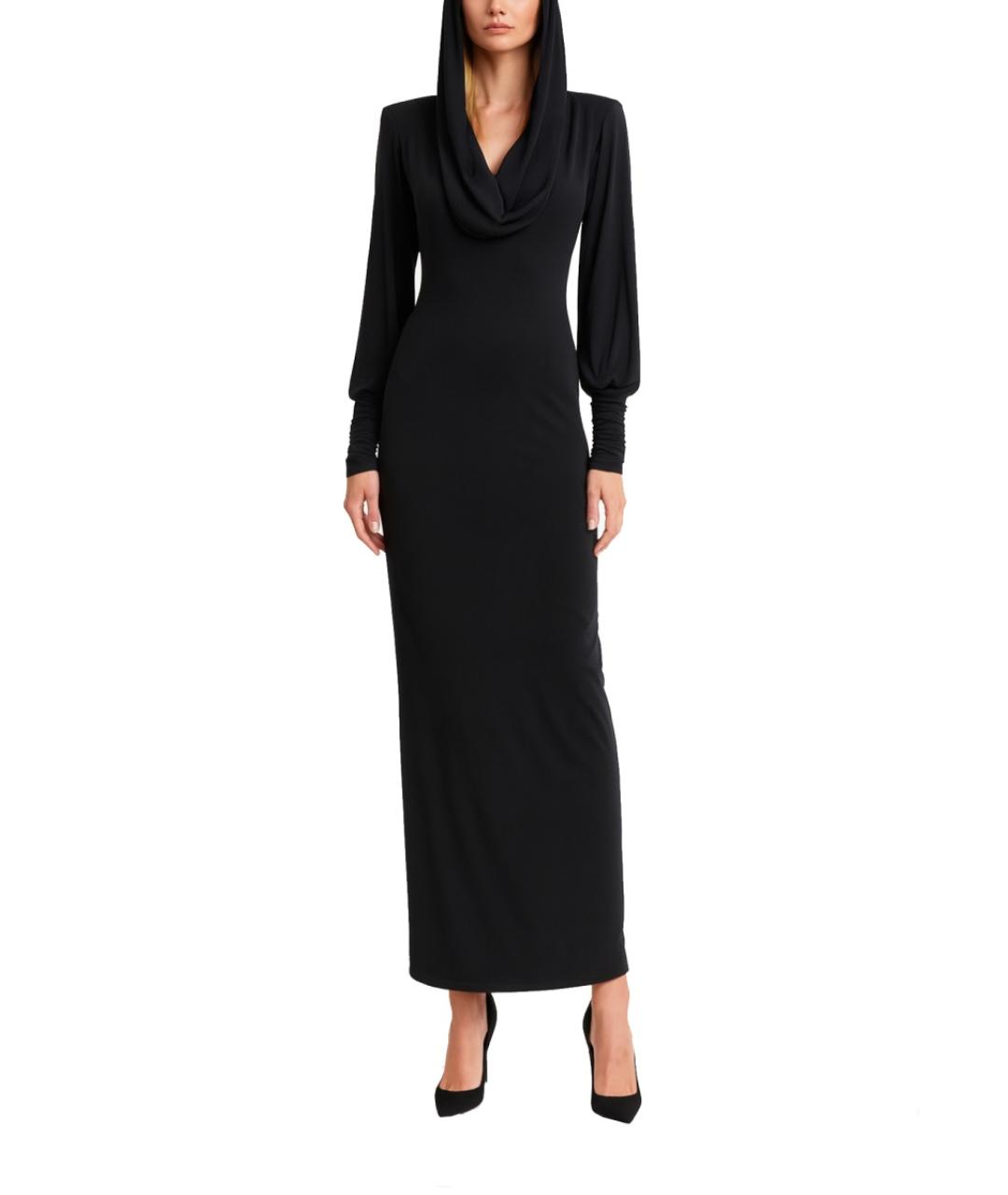 ROTATE Черное вискозное повседневное платье, фото 2