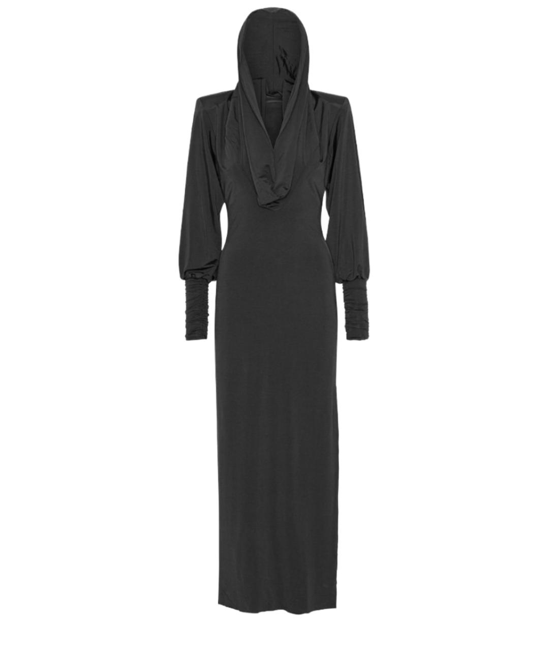 ROTATE Черное вискозное повседневное платье, фото 1