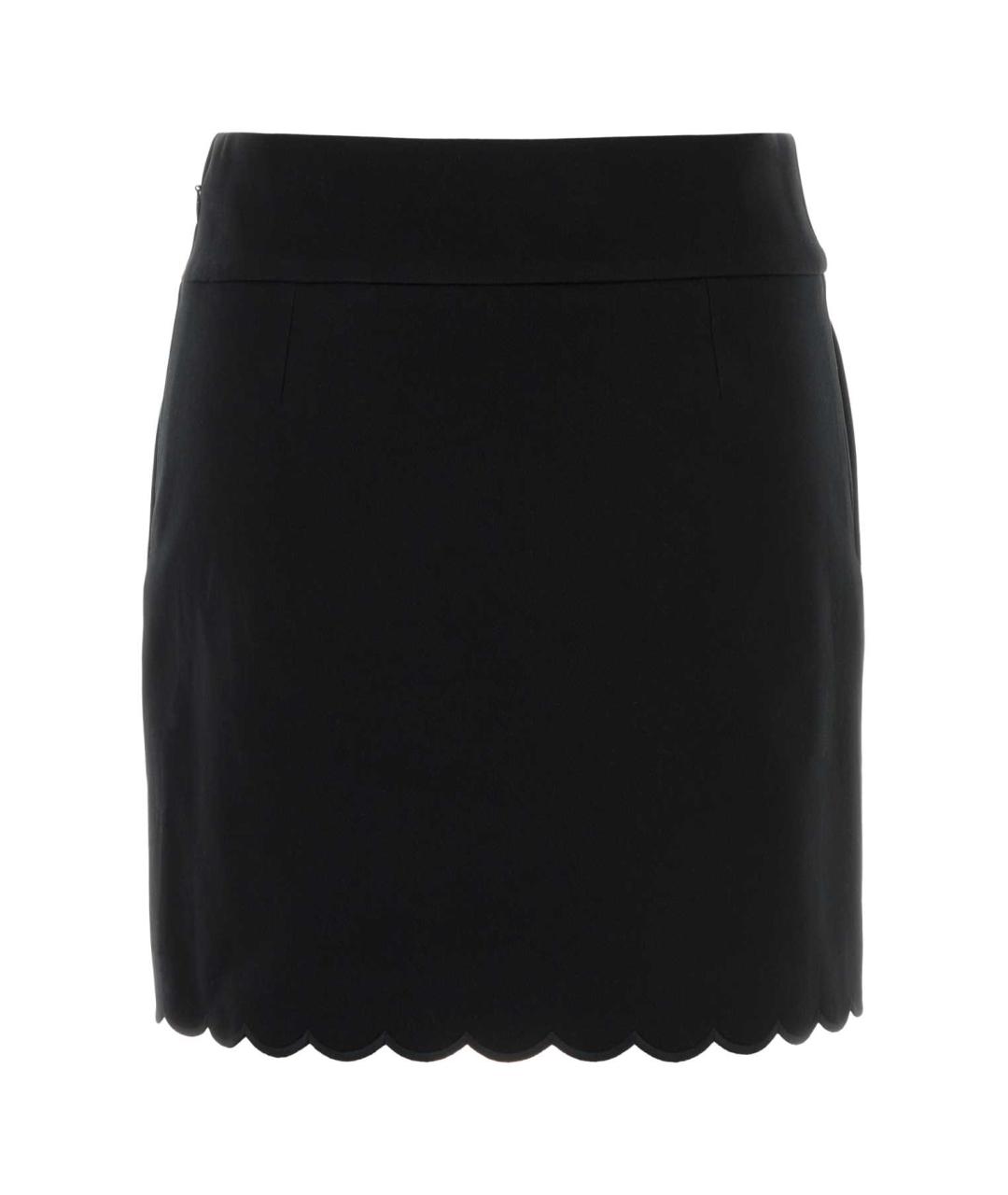 CHLOE Черная хлопковая юбка мини, фото 2