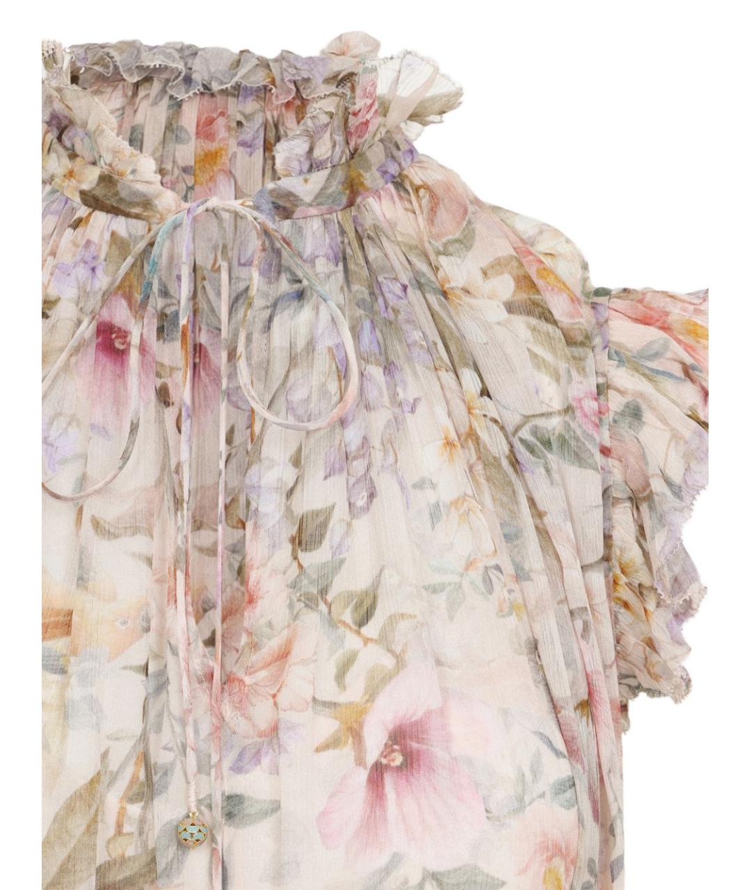 ZIMMERMANN Мульти льняное повседневное платье, фото 3