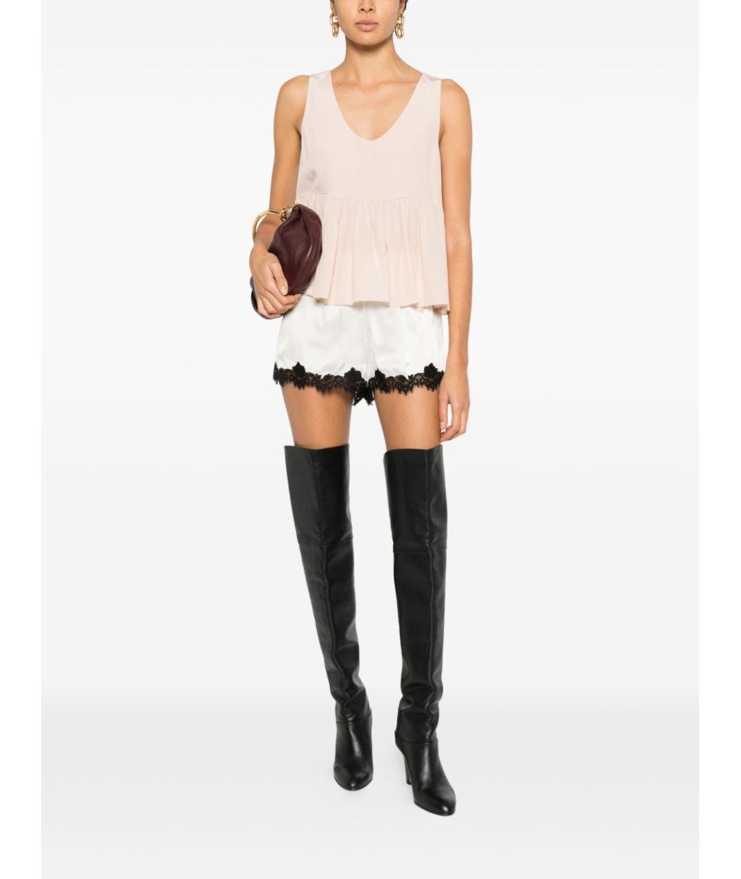 CHLOE Розовая шелковая майка, фото 3