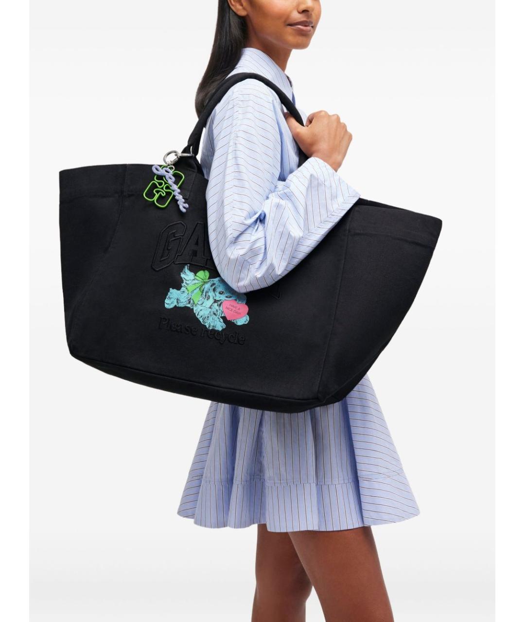 GANNI Мульти хлопковая сумка тоут, фото 2