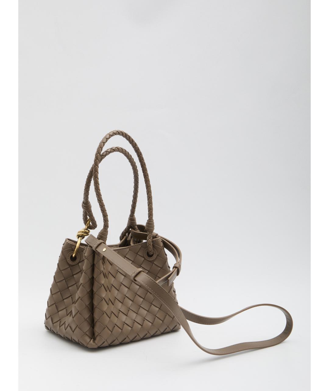 BOTTEGA VENETA Коричневая кожаная сумка тоут, фото 3