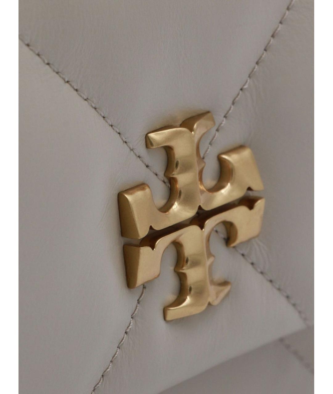 TORY BURCH Бежевая кожаная сумка через плечо, фото 3