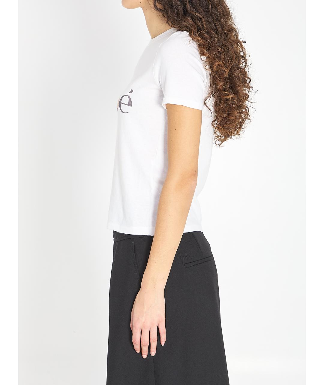 CHLOE Белая хлопковая футболка, фото 3