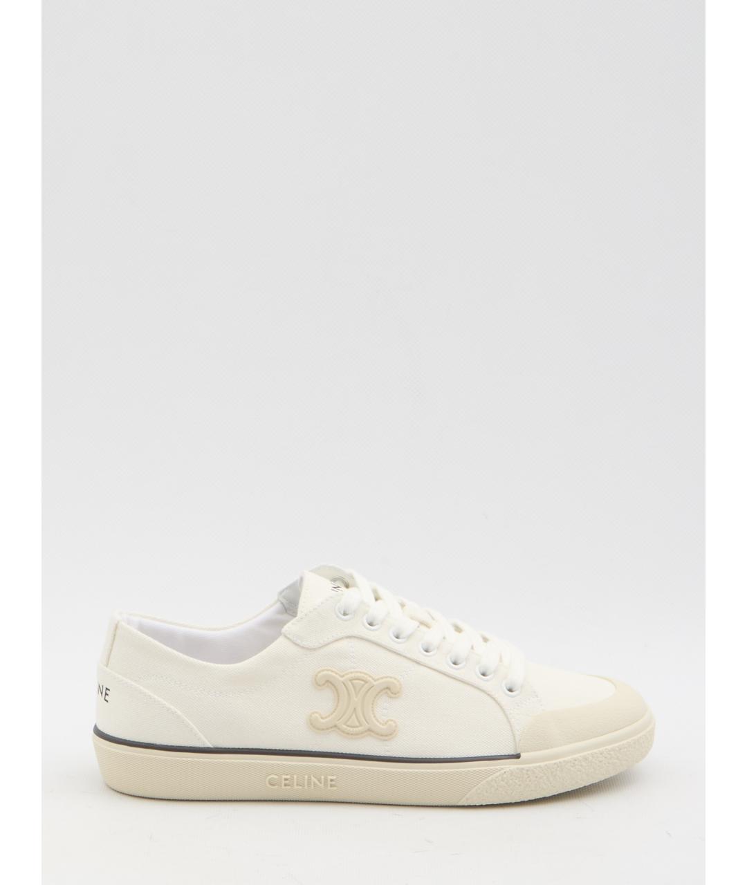 CELINE Белые текстильные кеды, фото 6