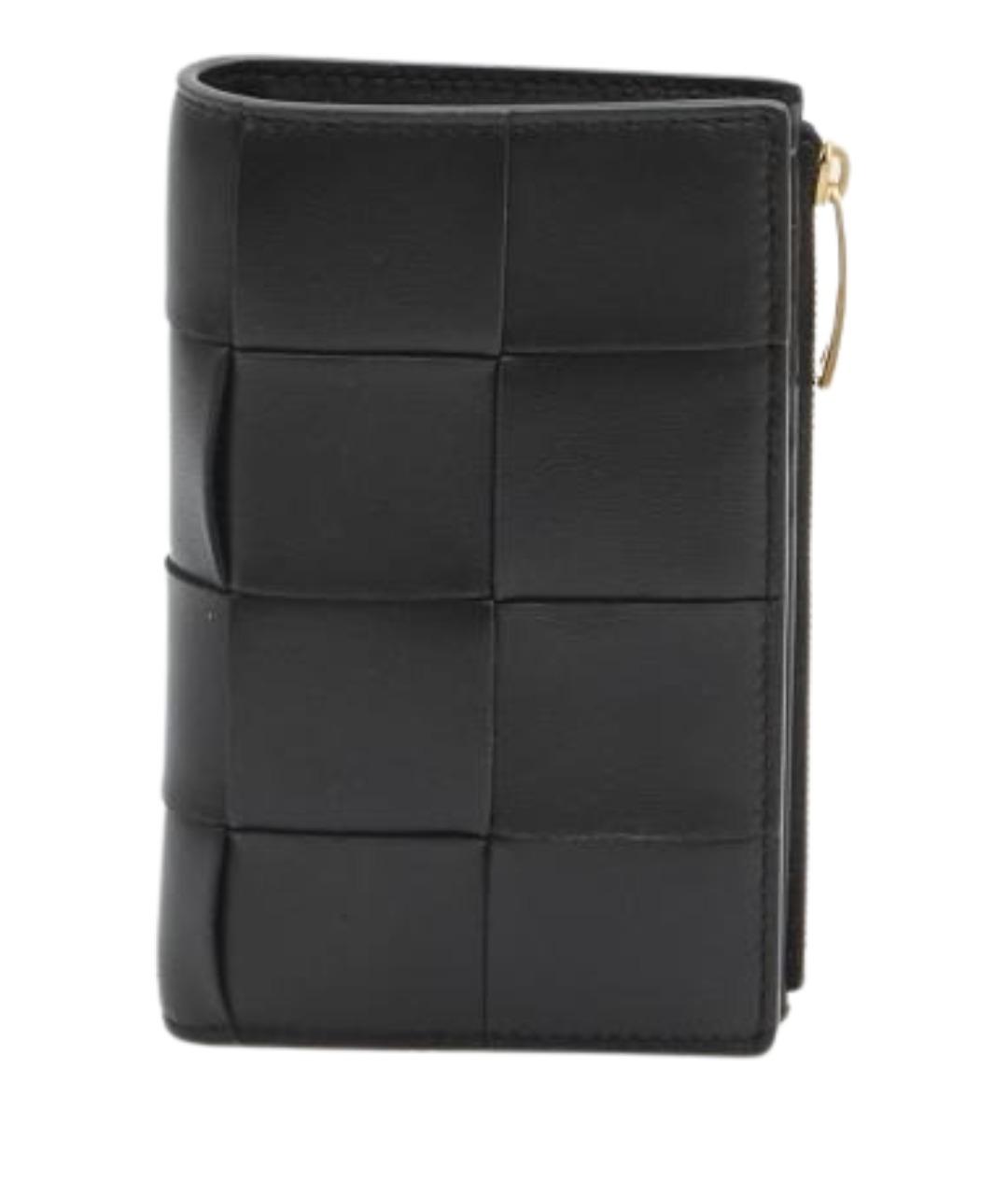 BOTTEGA VENETA Черный кожаный кошелек, фото 1