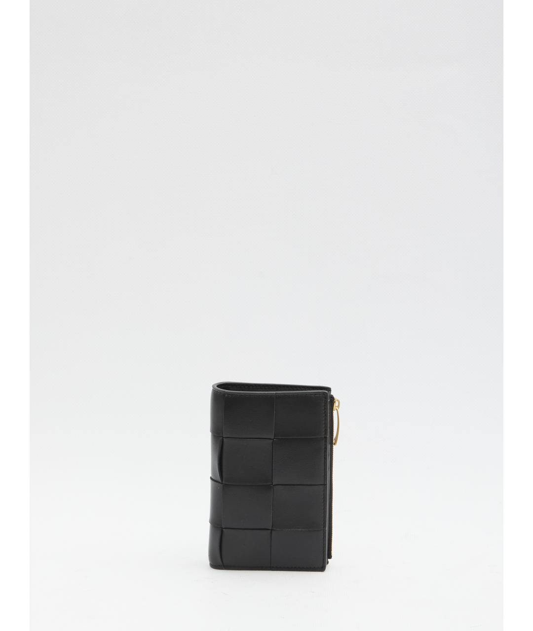 BOTTEGA VENETA Черный кожаный кошелек, фото 4
