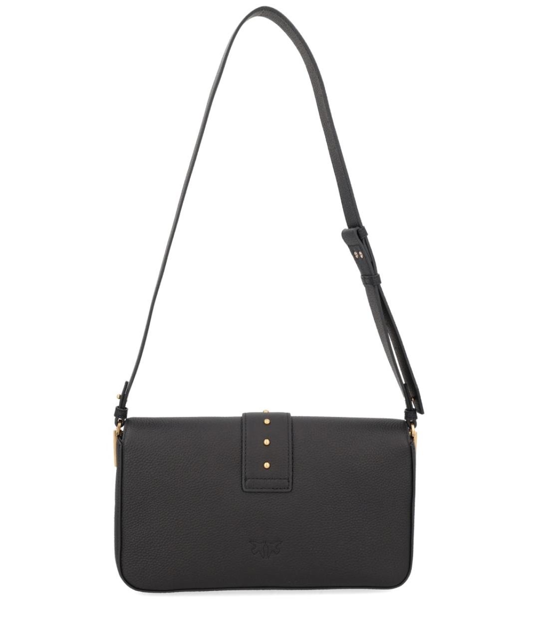 PINKO Черная кожаная сумка через плечо, фото 3