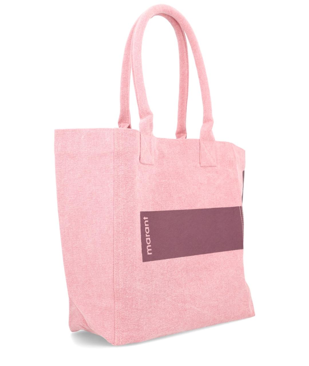 ISABEL MARANT Розовая хлопковая сумка тоут, фото 4