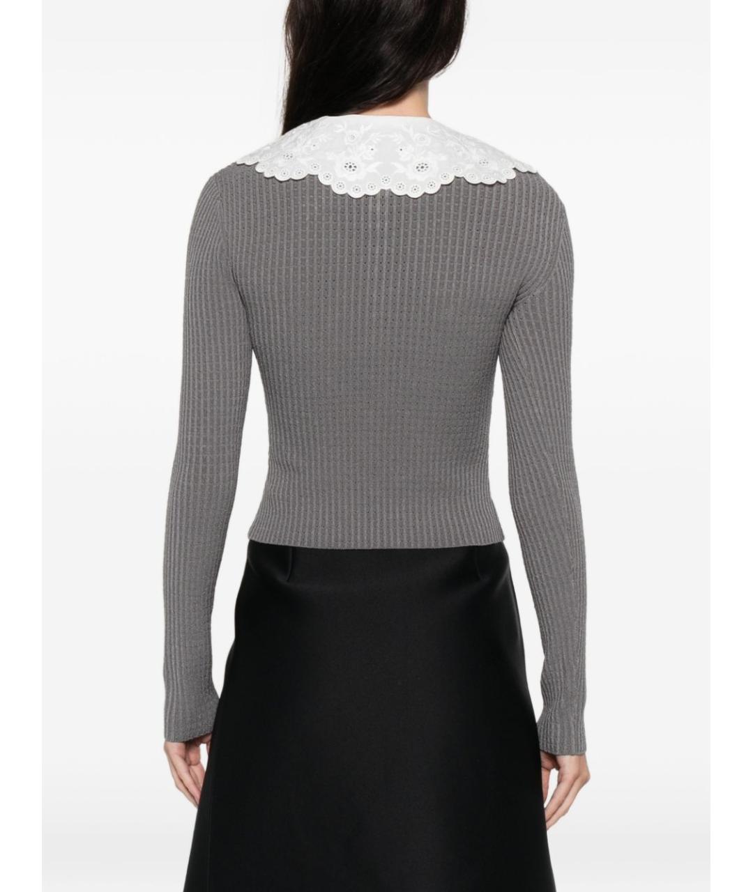 SELF-PORTRAIT Серый вискозный джемпер / свитер, фото 2