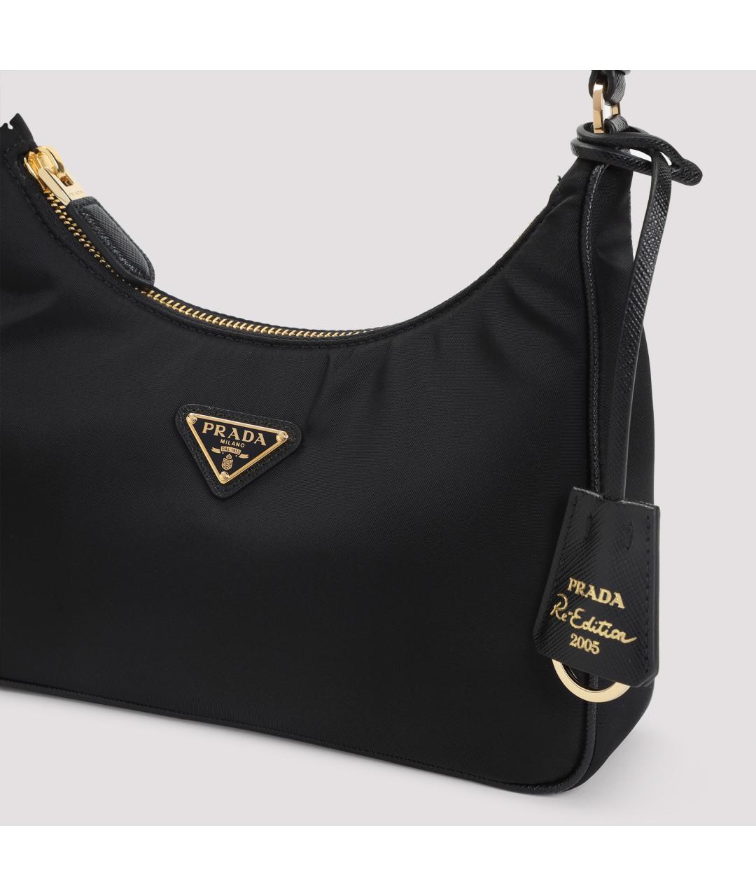 PRADA Черная синтетическая сумка через плечо, фото 4