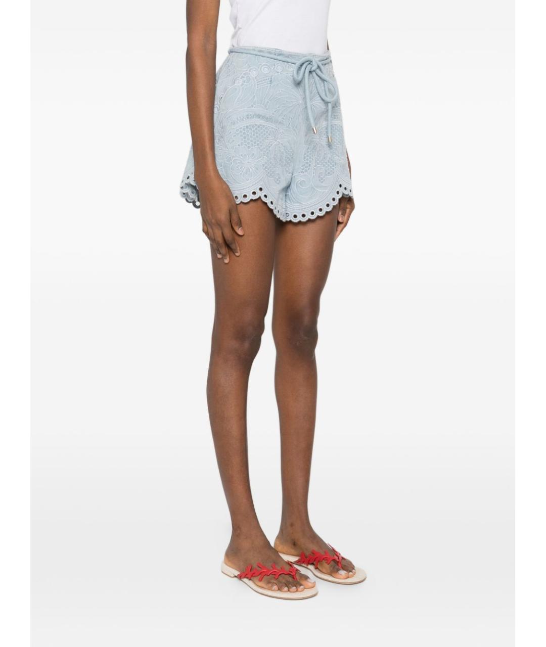 ZIMMERMANN Синие хлопковые шорты, фото 3