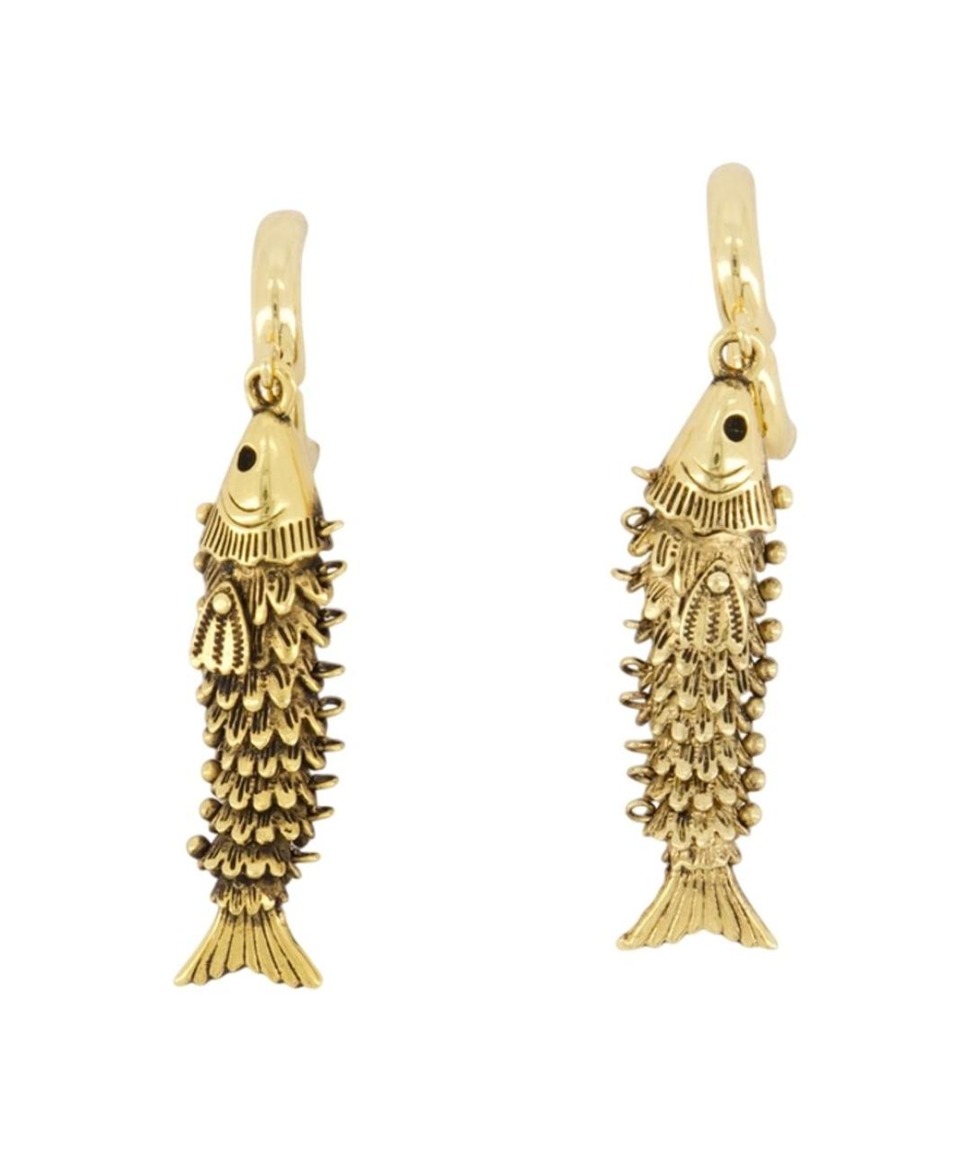 ISABEL MARANT Золотые металлические серьги, фото 1