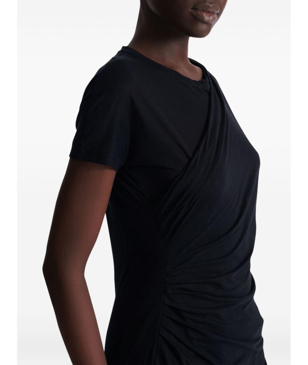 BALMAIN Черная хлопковая футболка, фото 2