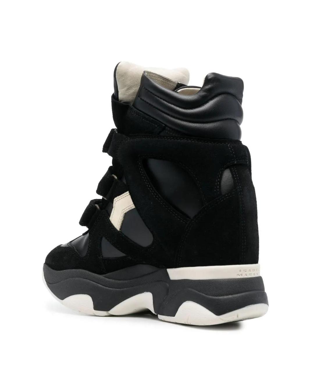 ISABEL MARANT Черные кожаные кроссовки, фото 3