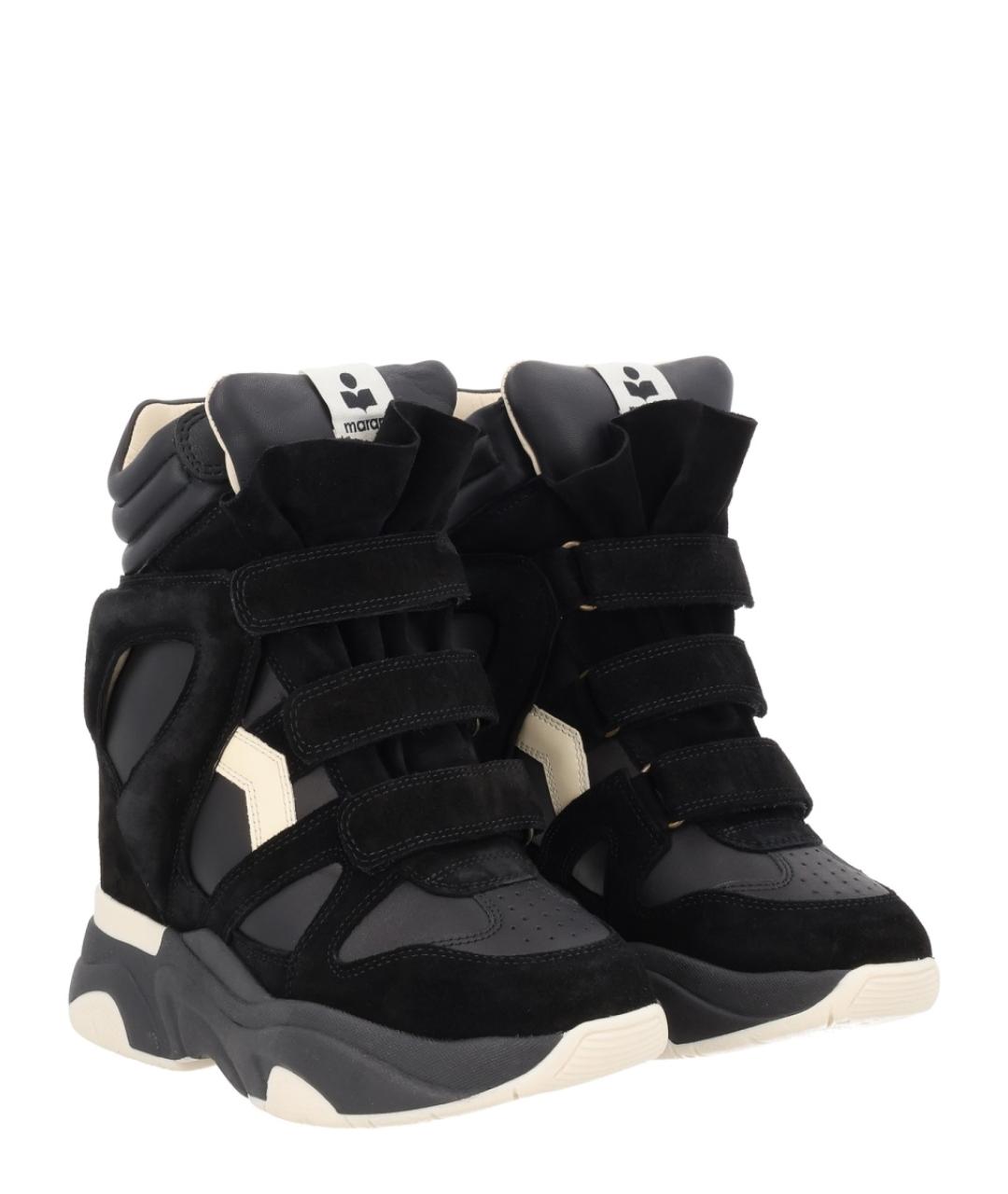 ISABEL MARANT Черные кожаные кроссовки, фото 5