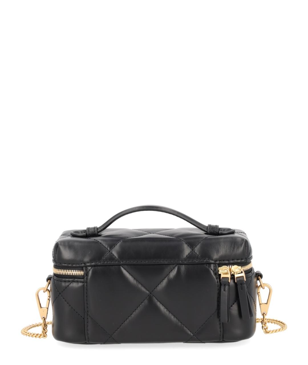 TORY BURCH Черная кожаная сумка с короткими ручками, фото 4