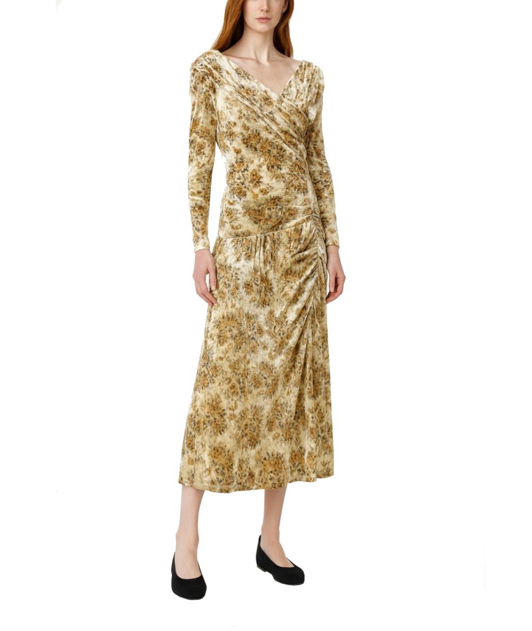 GANNI Мульти полиэстеровое повседневное платье, фото 2