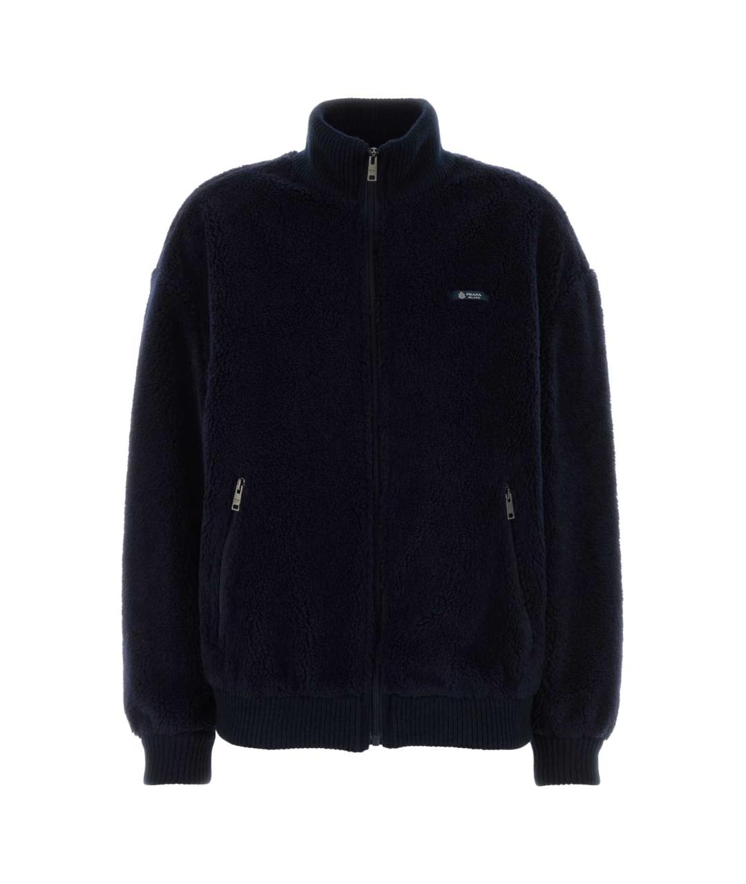 PRADA Темно-синяя полиэстеровая куртка, фото 1