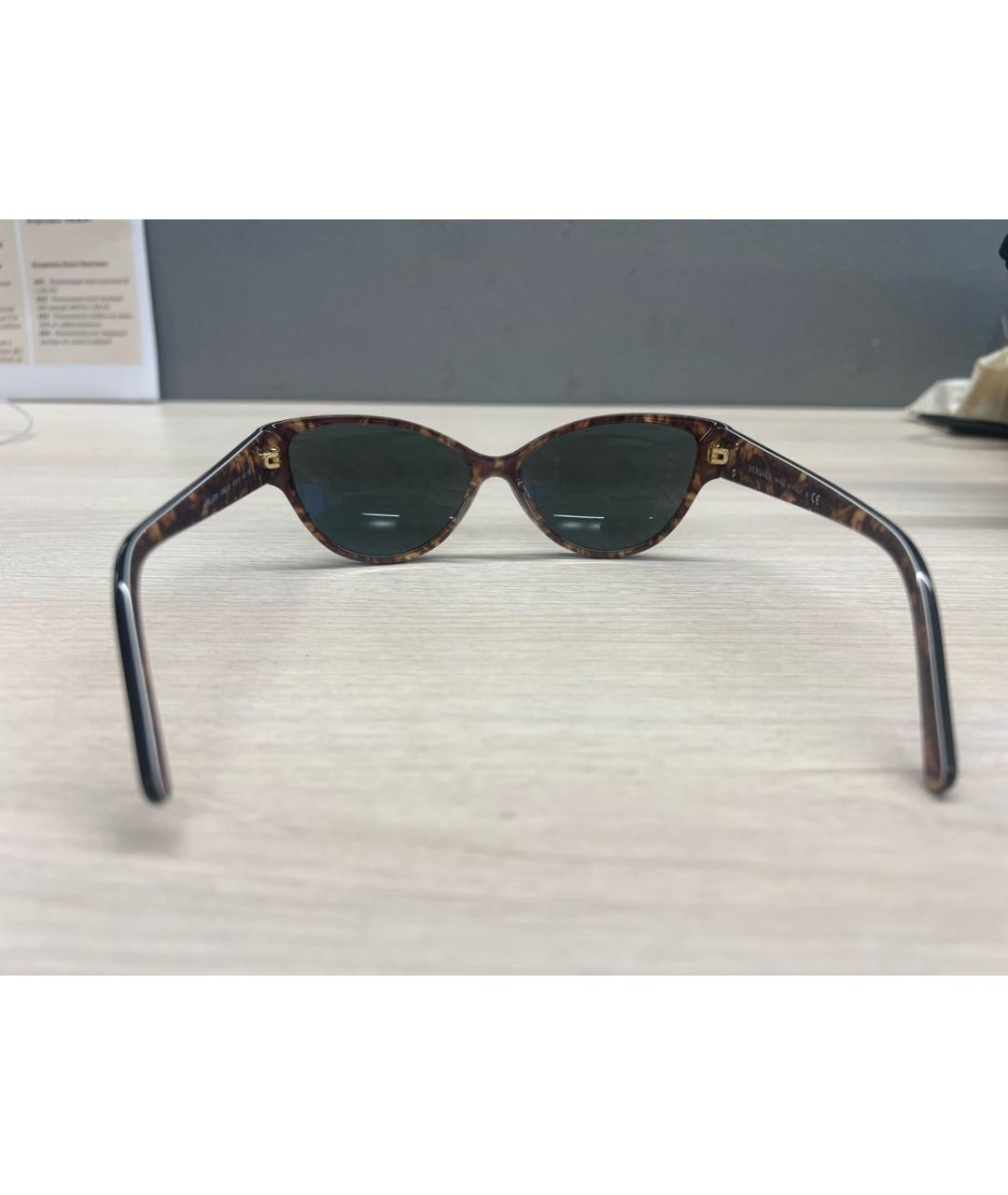 VERSACE Черные пластиковые солнцезащитные очки, фото 3