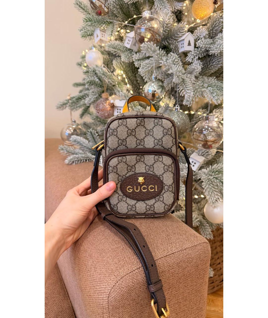 GUCCI Коричневая сумка через плечо, фото 2