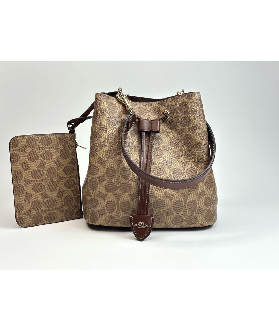 COACH Коричневая сумка тоут, фото 6