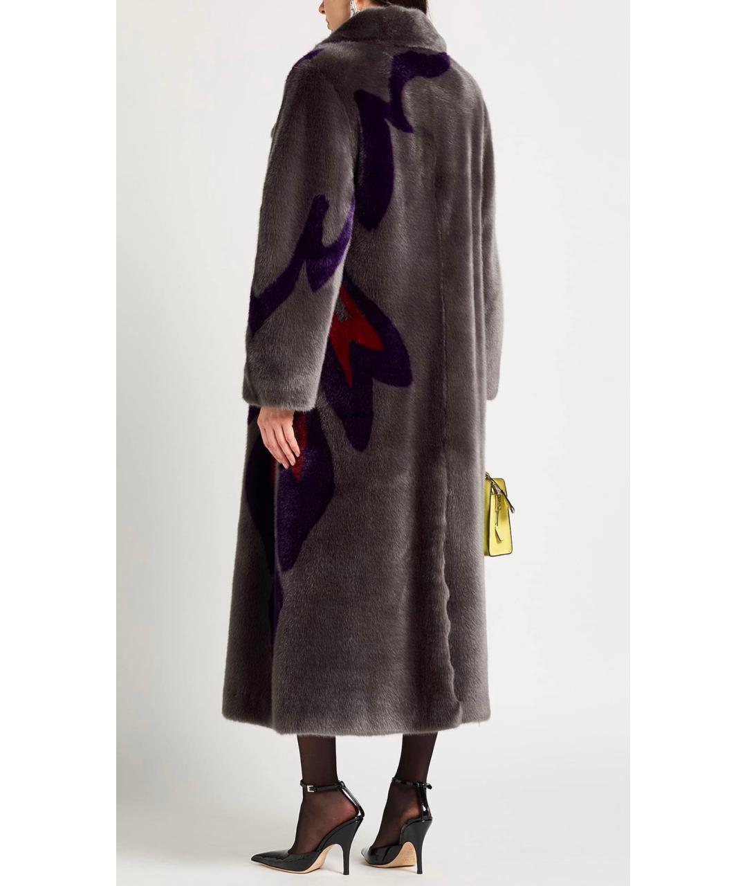 ALBERTA FERRETTI Серая шуба, фото 4