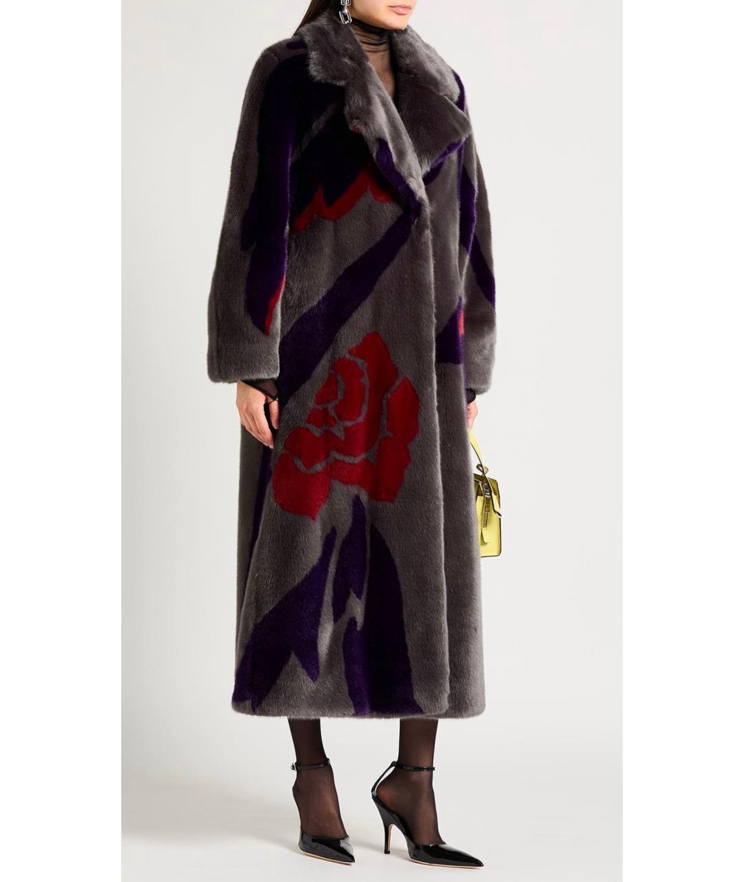 ALBERTA FERRETTI Серая шуба, фото 3