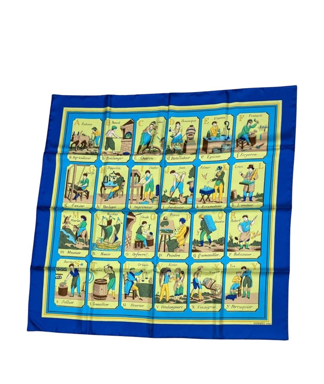 HERMES Мульти шелковый платок, фото 1