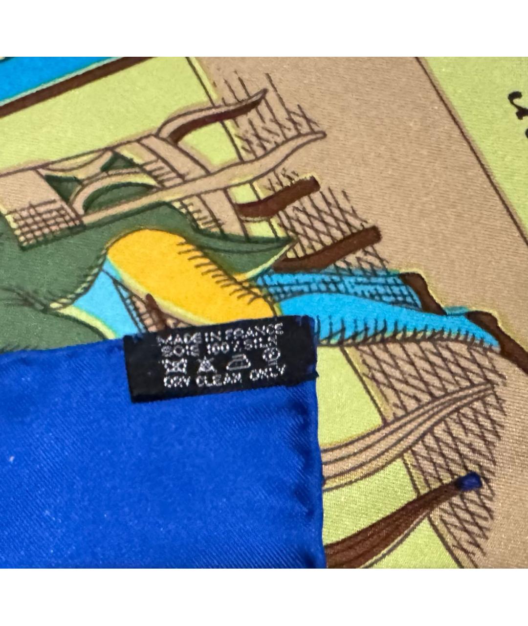 HERMES Мульти шелковый платок, фото 3