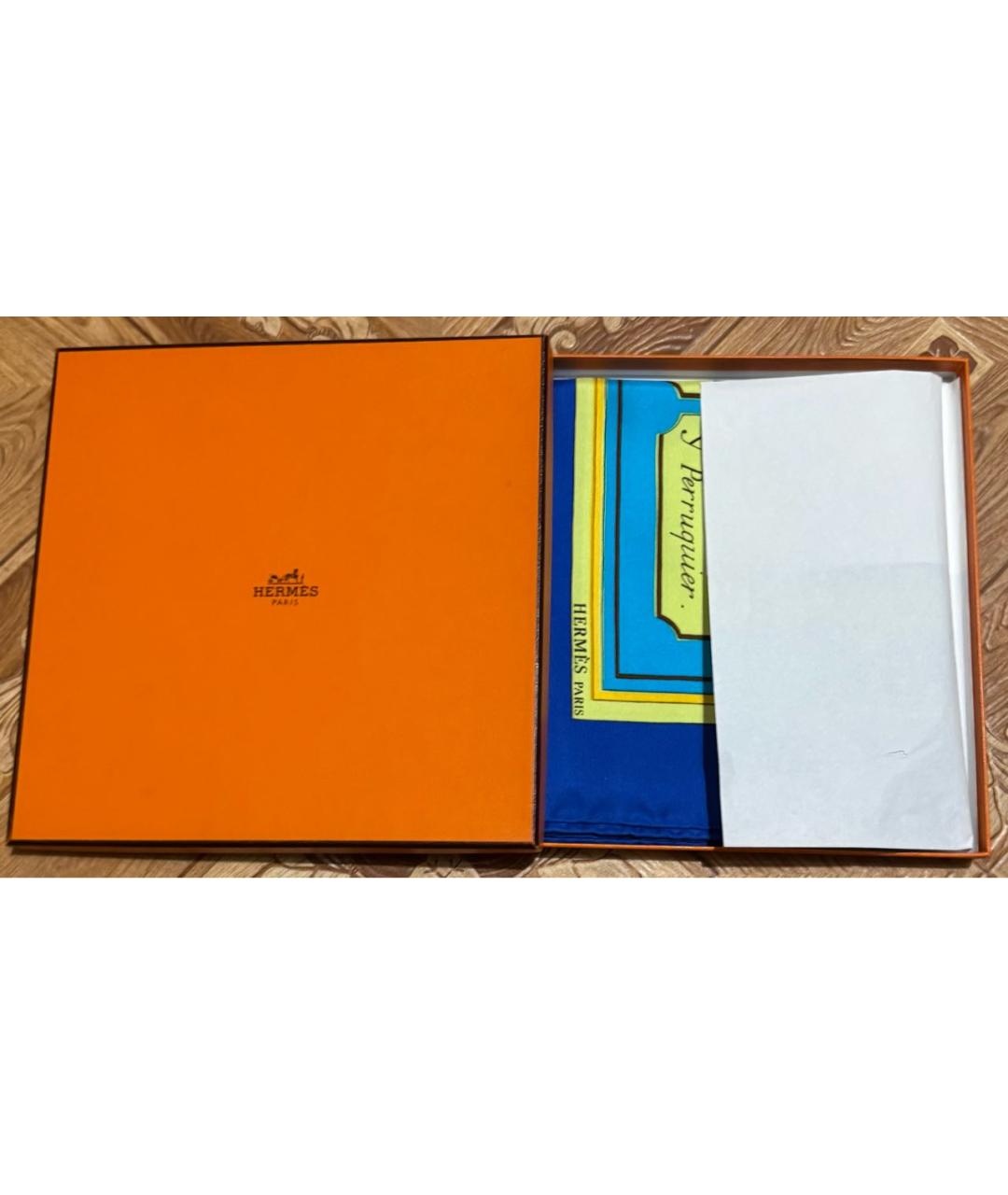 HERMES Мульти шелковый платок, фото 4