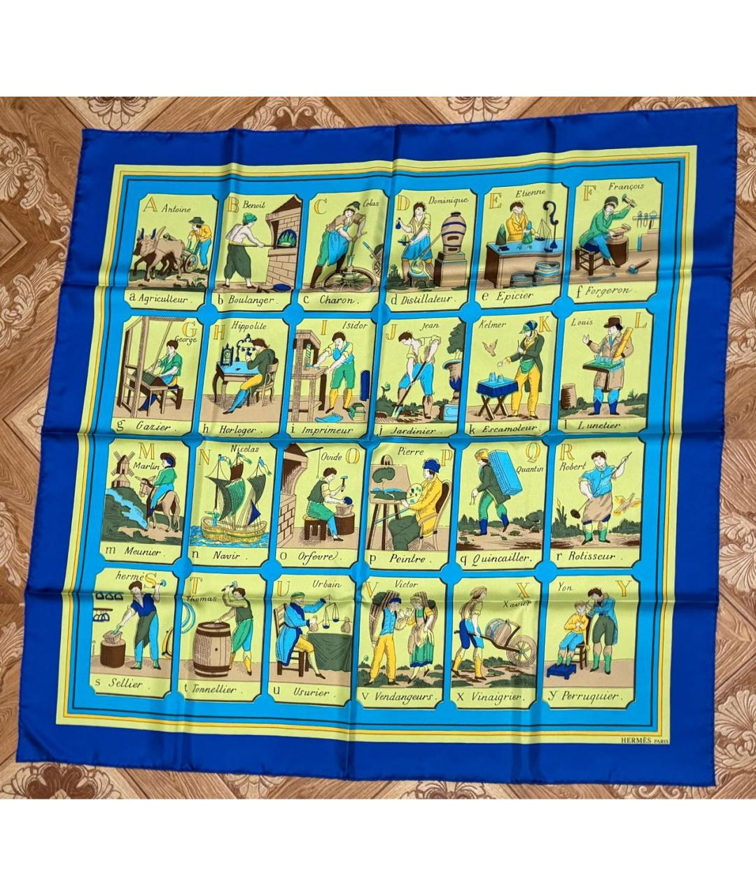 HERMES Мульти шелковый платок, фото 5