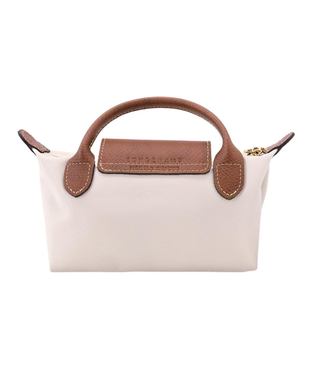 LONGCHAMP Бежевая тканевая сумка с короткими ручками, фото 2