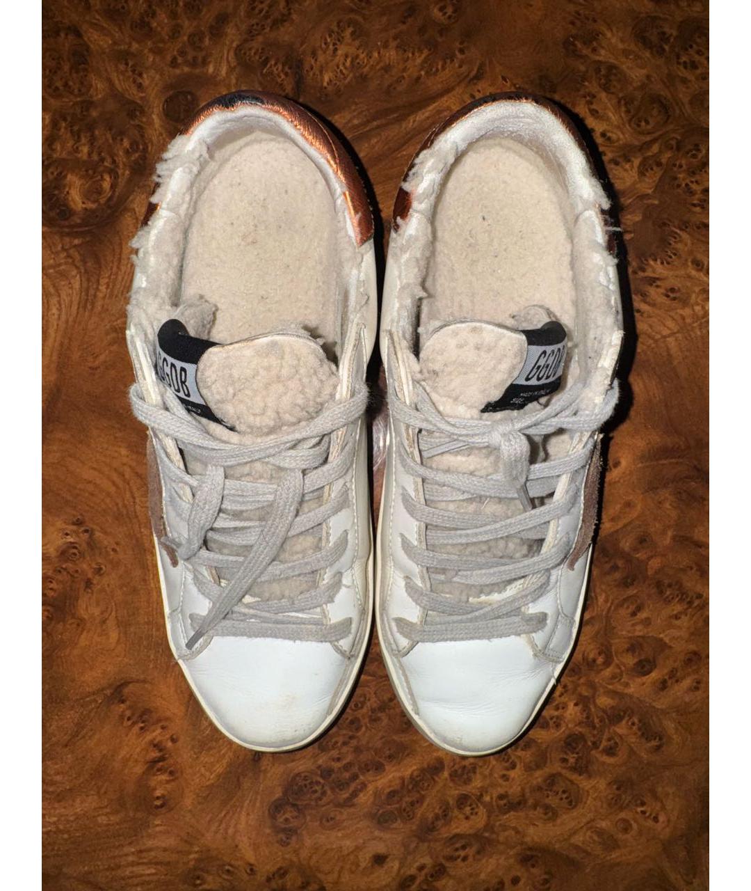 GOLDEN GOOSE DELUXE BRAND Белые кожаные кеды, фото 2
