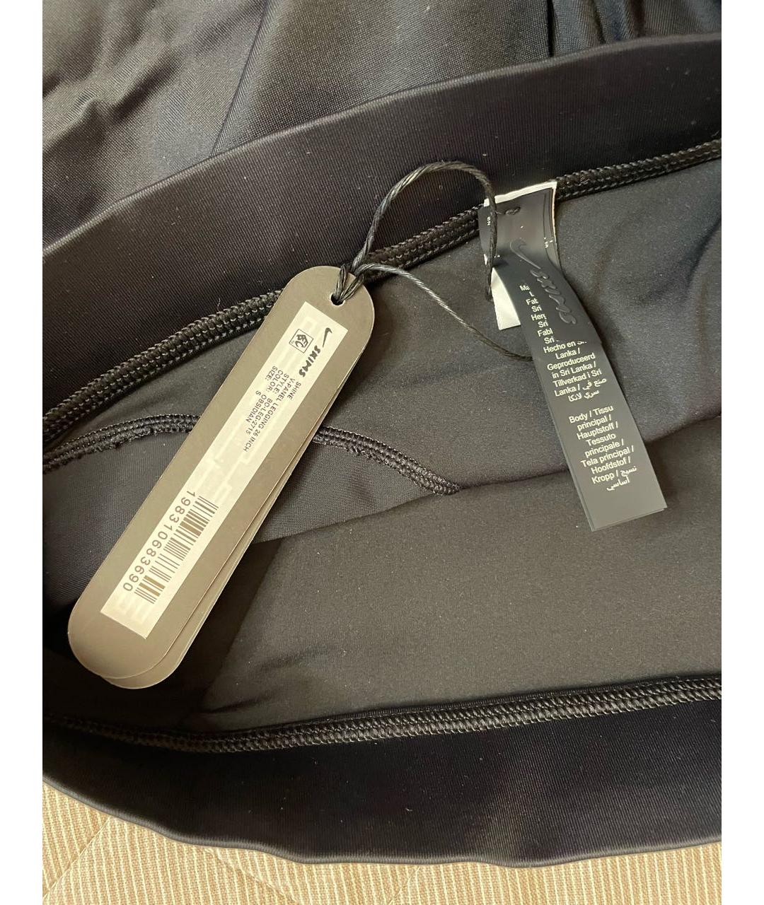 SKIMS Черные полиамидовые леггинсы и велосипедки, фото 7