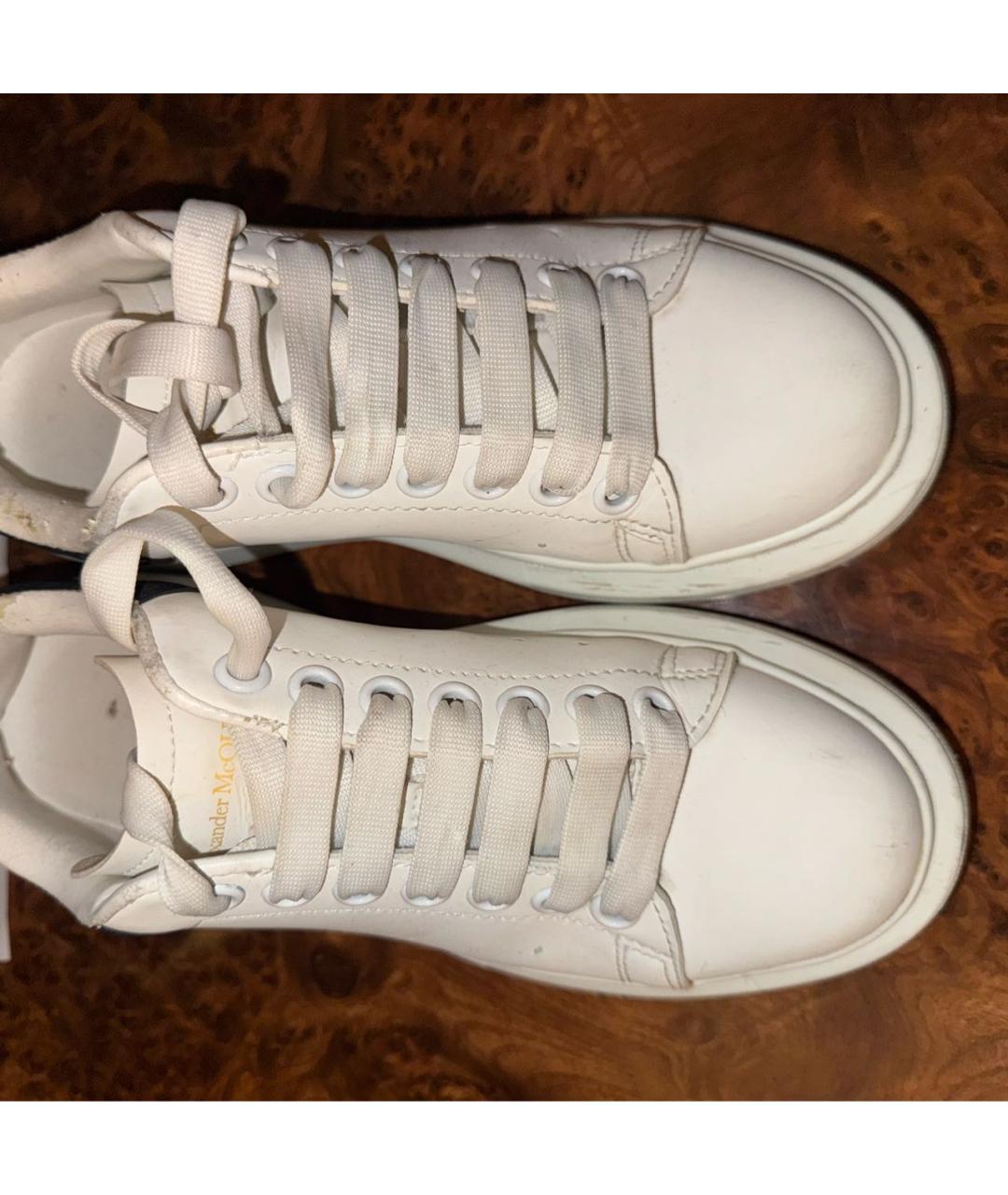 ALEXANDER MCQUEEN Белые кожаные кеды, фото 2