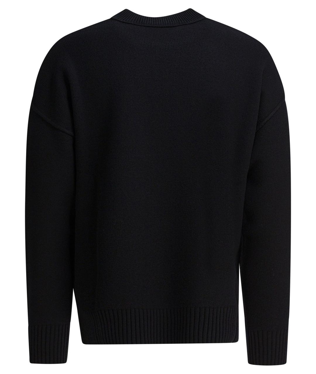 Ami Paris Черный шерстяной джемпер / свитер, фото 2